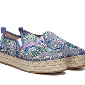 Blue Carrin Paisley Espadrilles